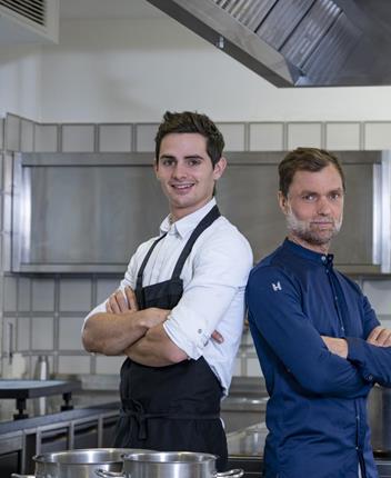 Max and Alfons in the kitchen