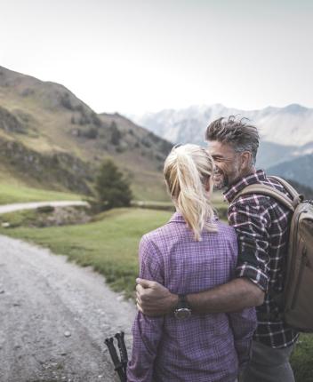 A couple during a hike