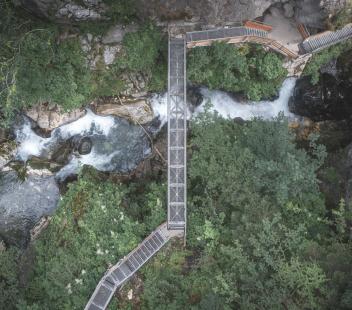 The Gilfenklamm Gorge seen from above