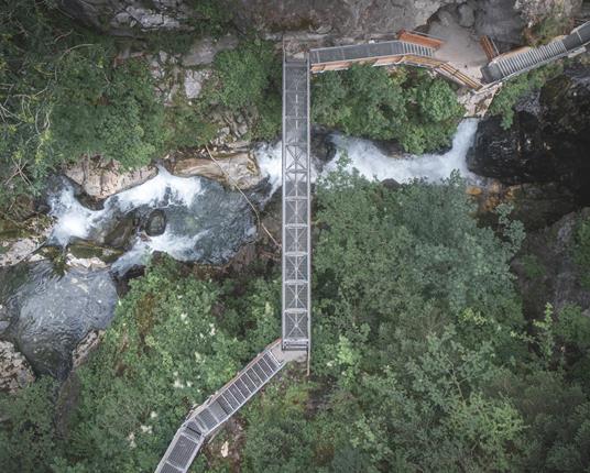 The Gilfenklamm Gorge seen from above