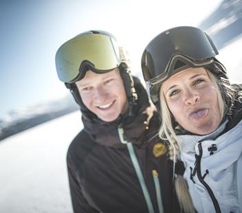 Spaß beim Skifahren