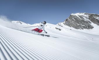 A female skier