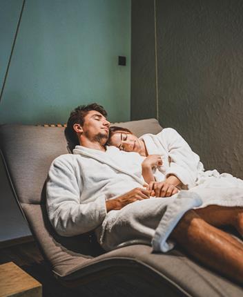 A couple in the relaxation room