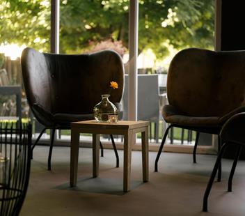 Table and armchairs in the lounge