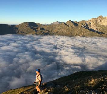 Hiking above the clouds