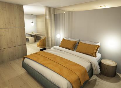 Bedroom with double bed - Nature Suite Balance