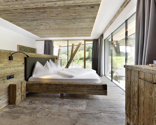 Bio suite with double bed and balcony