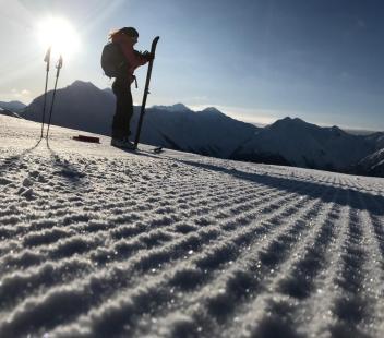 Hannah auf einer Skitour