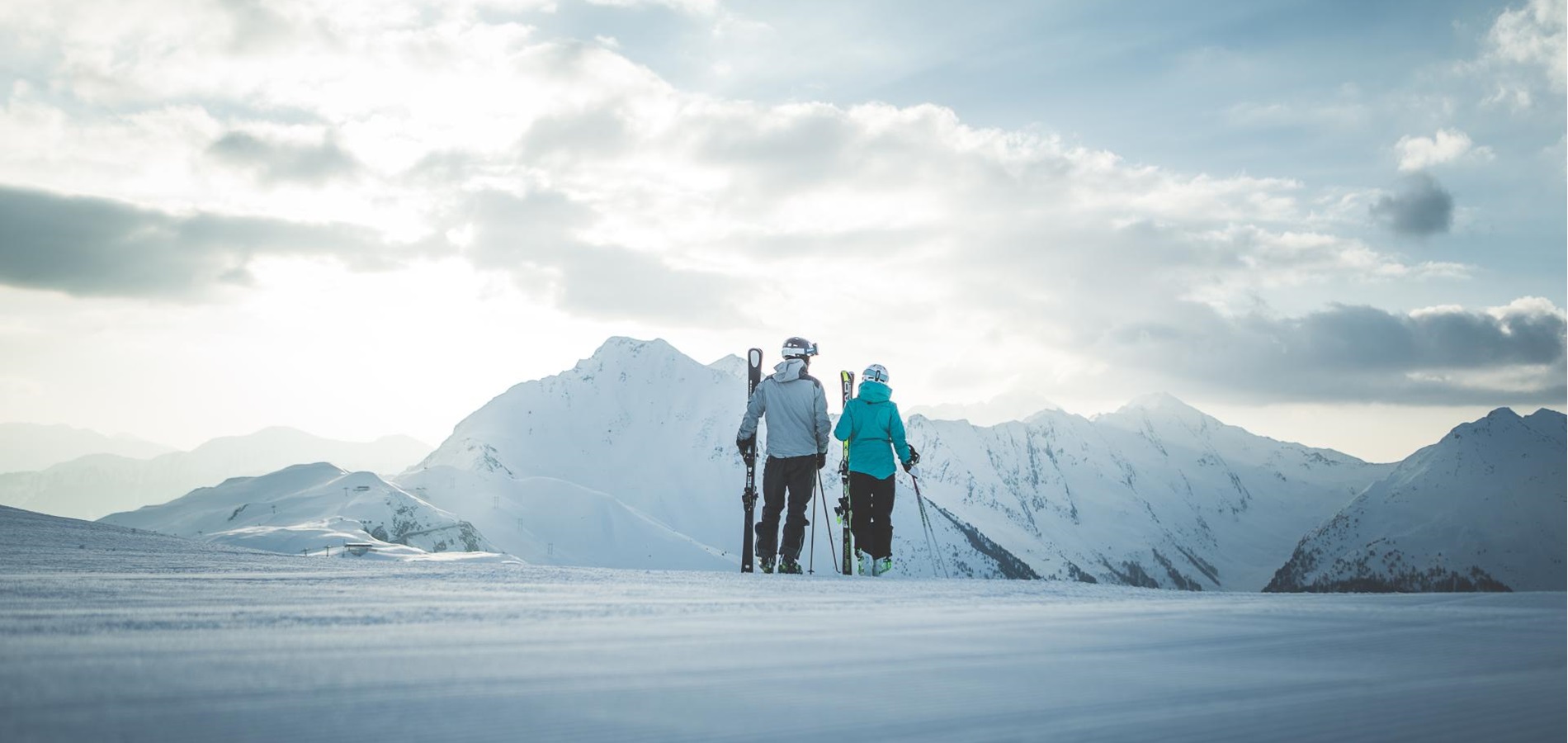 Two skiers