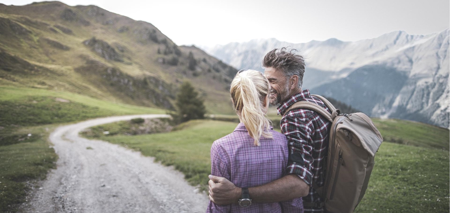 A couple during a hike