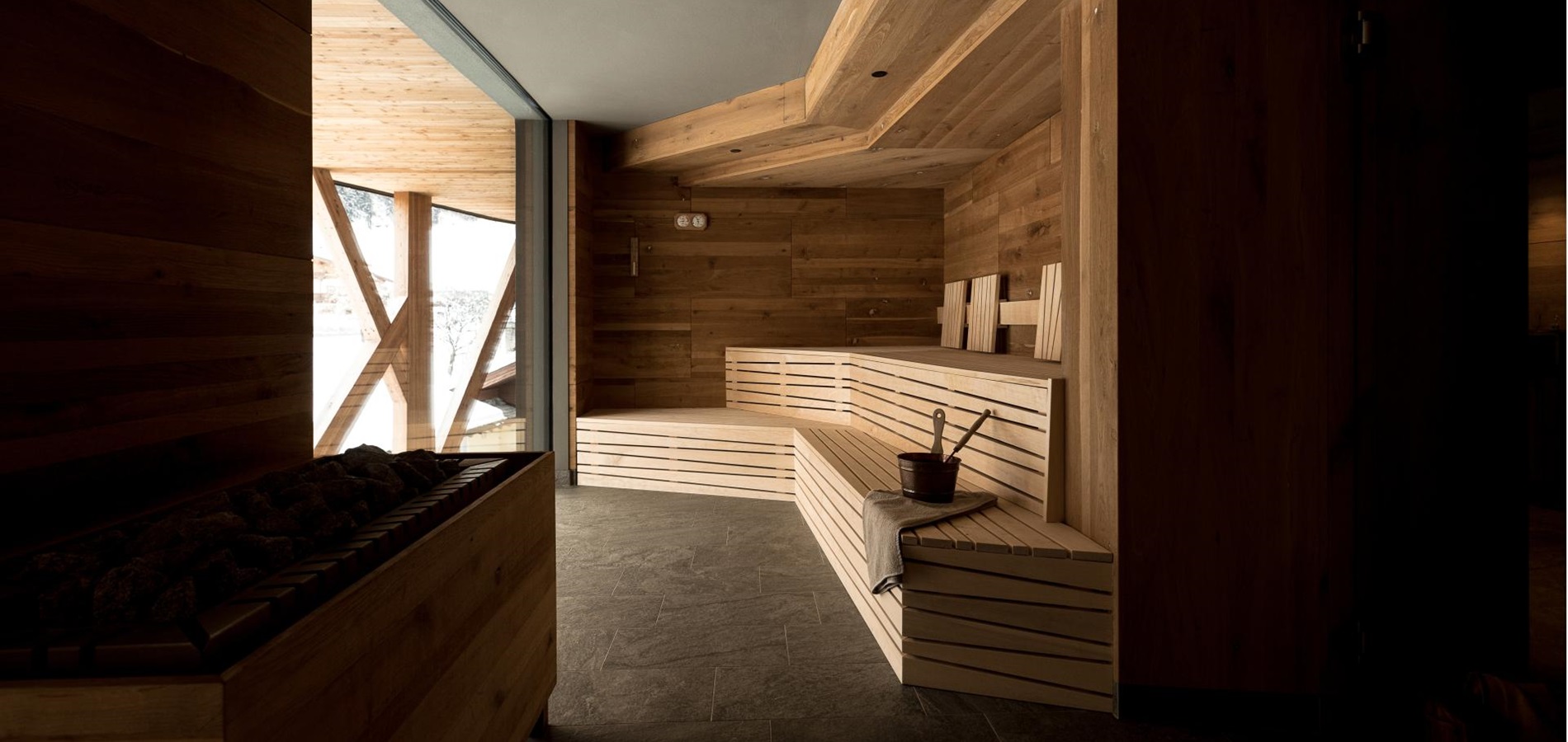 La sauna panoramica